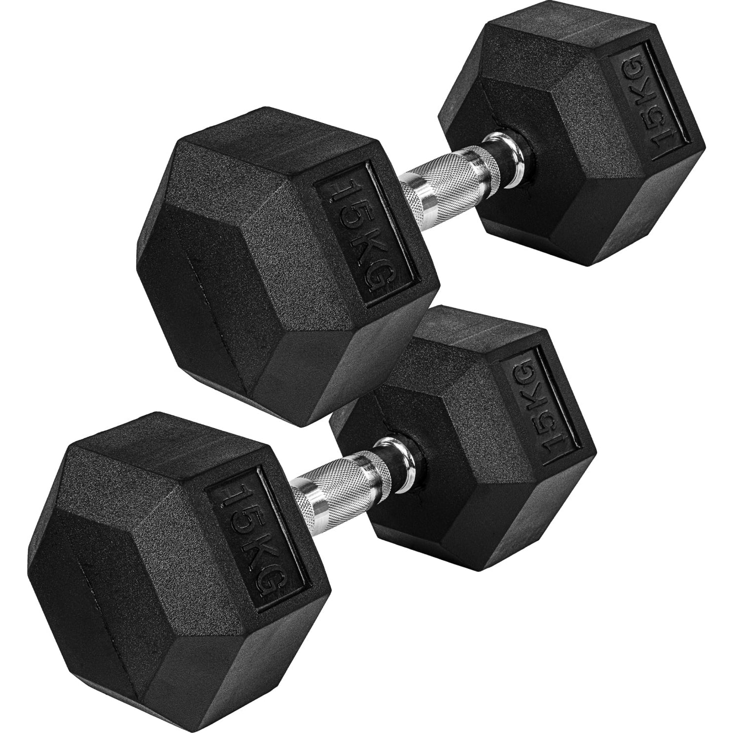 Lot d'haltères hexagonaux 30 kg - 2 x 15 kg