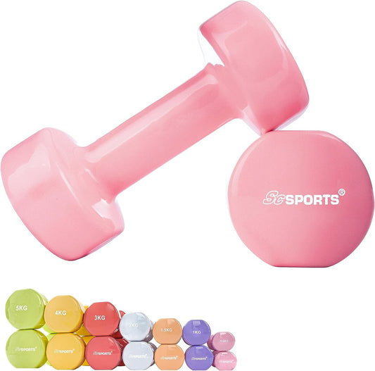 ScSPORTS Aerobic Halterset 1 kg - 2 x 0,5 kg Roze