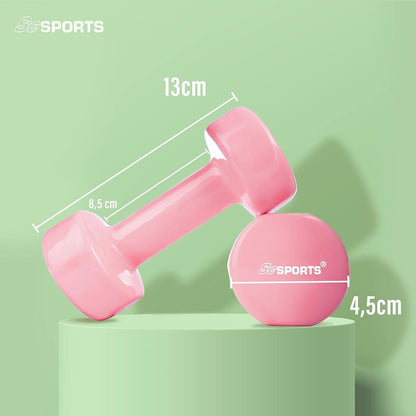 Ensemble d'haltères aérobic ScSPORTS 1 kg - 2 x 0,5 kg Rose