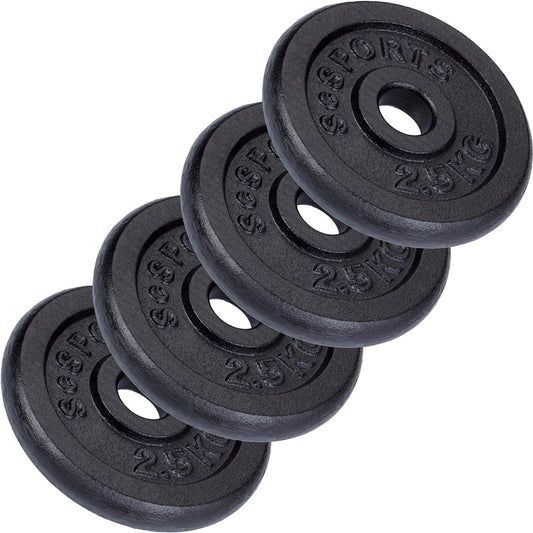 ScSPORTS Halterschijven set 10 kg - 4 x 2,5  kg Gietijzer - 30 mm