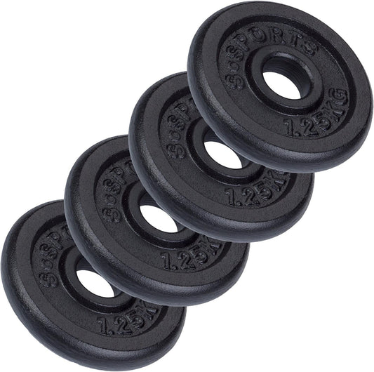 ScSPORTS Halterschijven set 5 kg - 4 x 1,25 kg Gietijzer - 30 mm