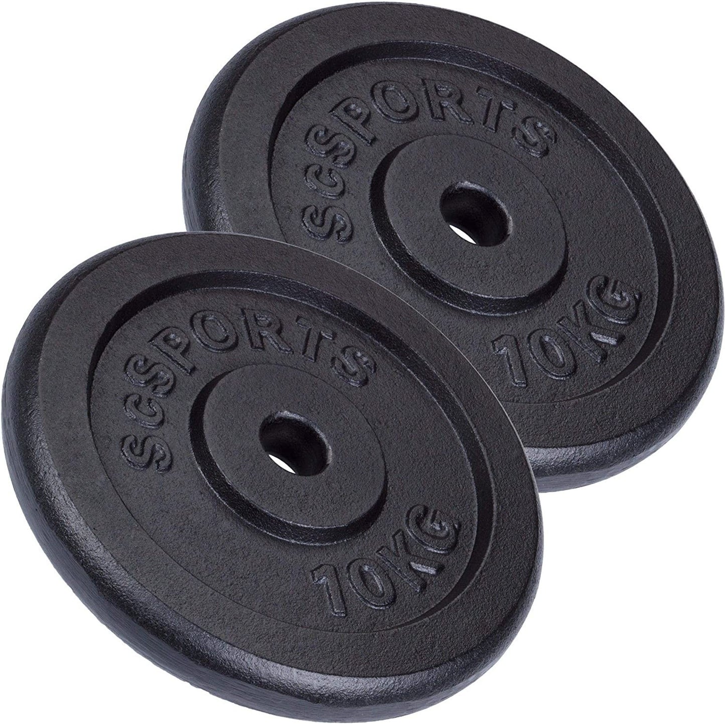 ScSPORTS Halterschijven set 20 kg - 2 x 10 kg - Gietijzer - 30 mm