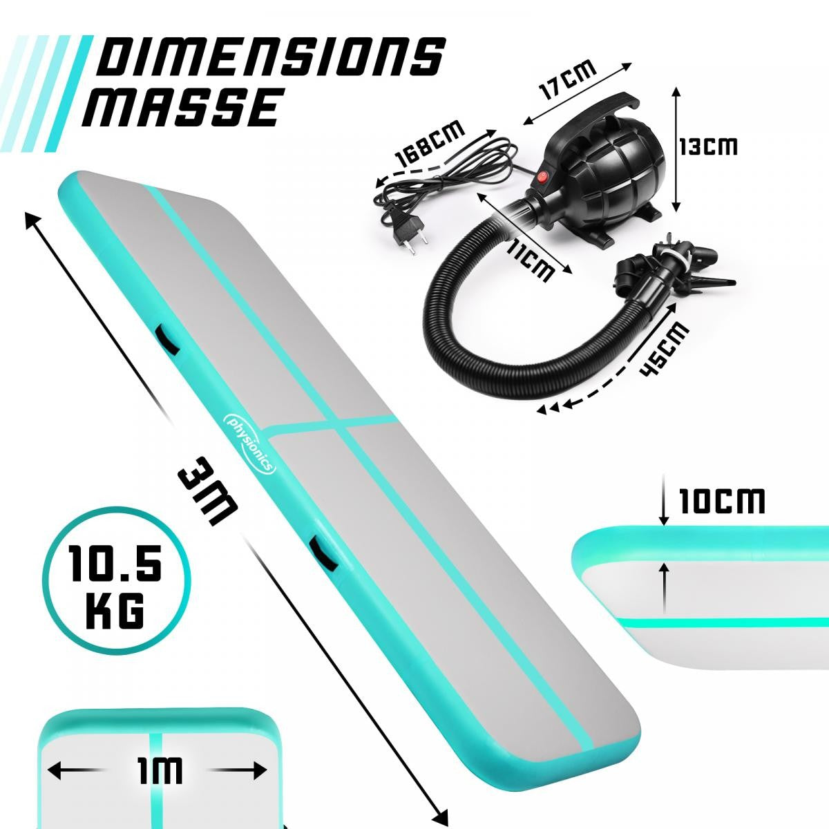 Physionics Airtrack 3 meter