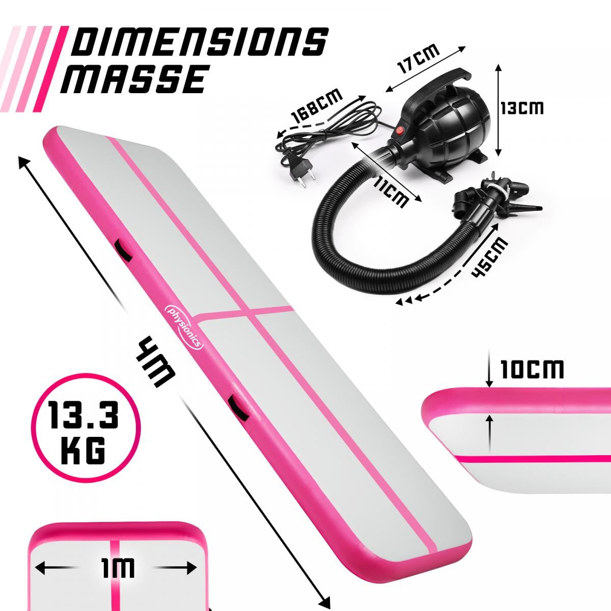 Physionics Airtrack 4 meter