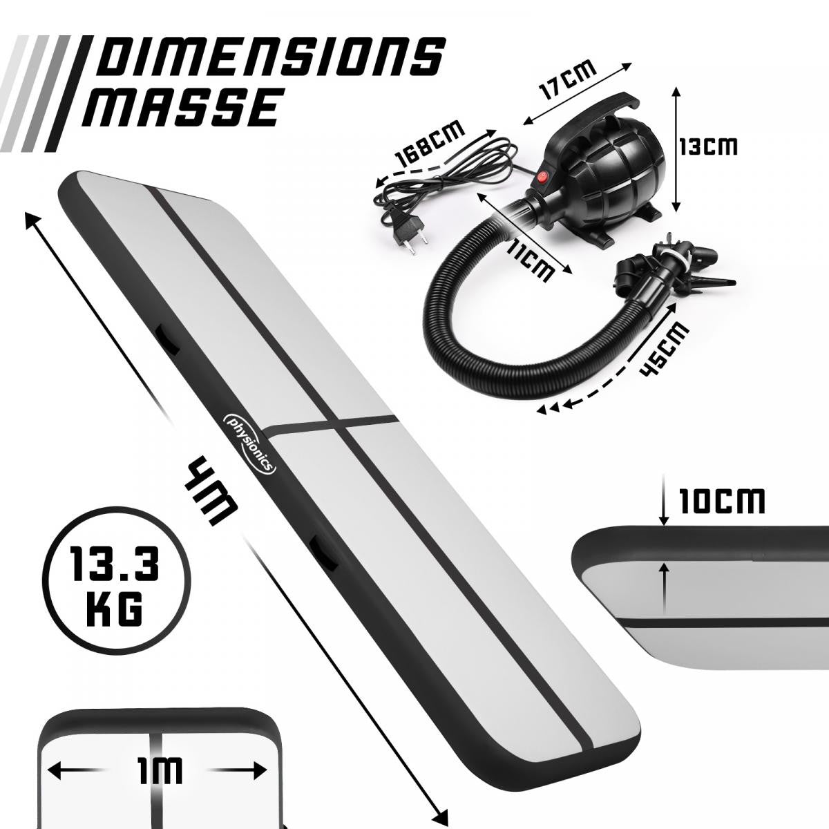 Physionics Airtrack 4 meter