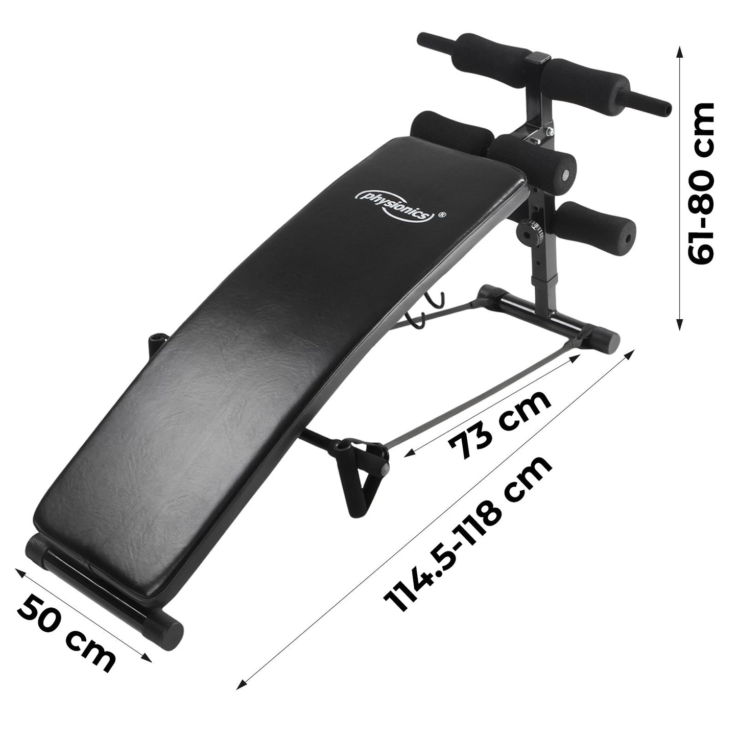 Banc de musculation Physionics pour abdominaux pliable