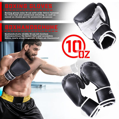 Sac de frappe Physionics avec gants de boxe 100x30cm 25kg