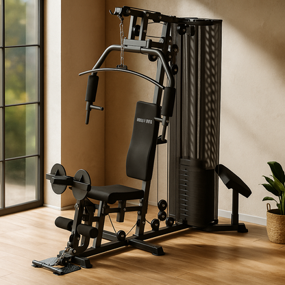 Krachtstation incl. 76,5 kg gewichten