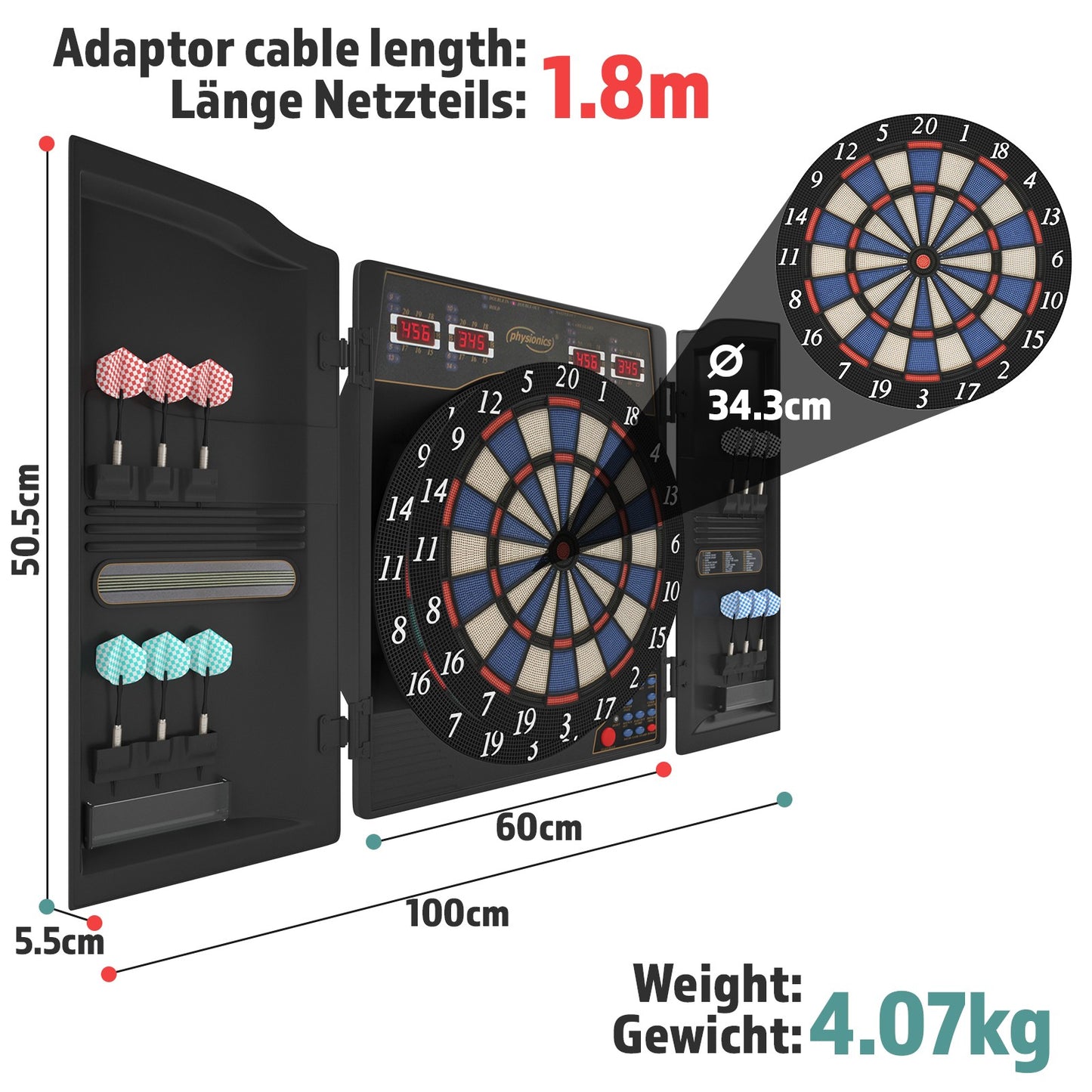 Physionics Dartboard Electronisch