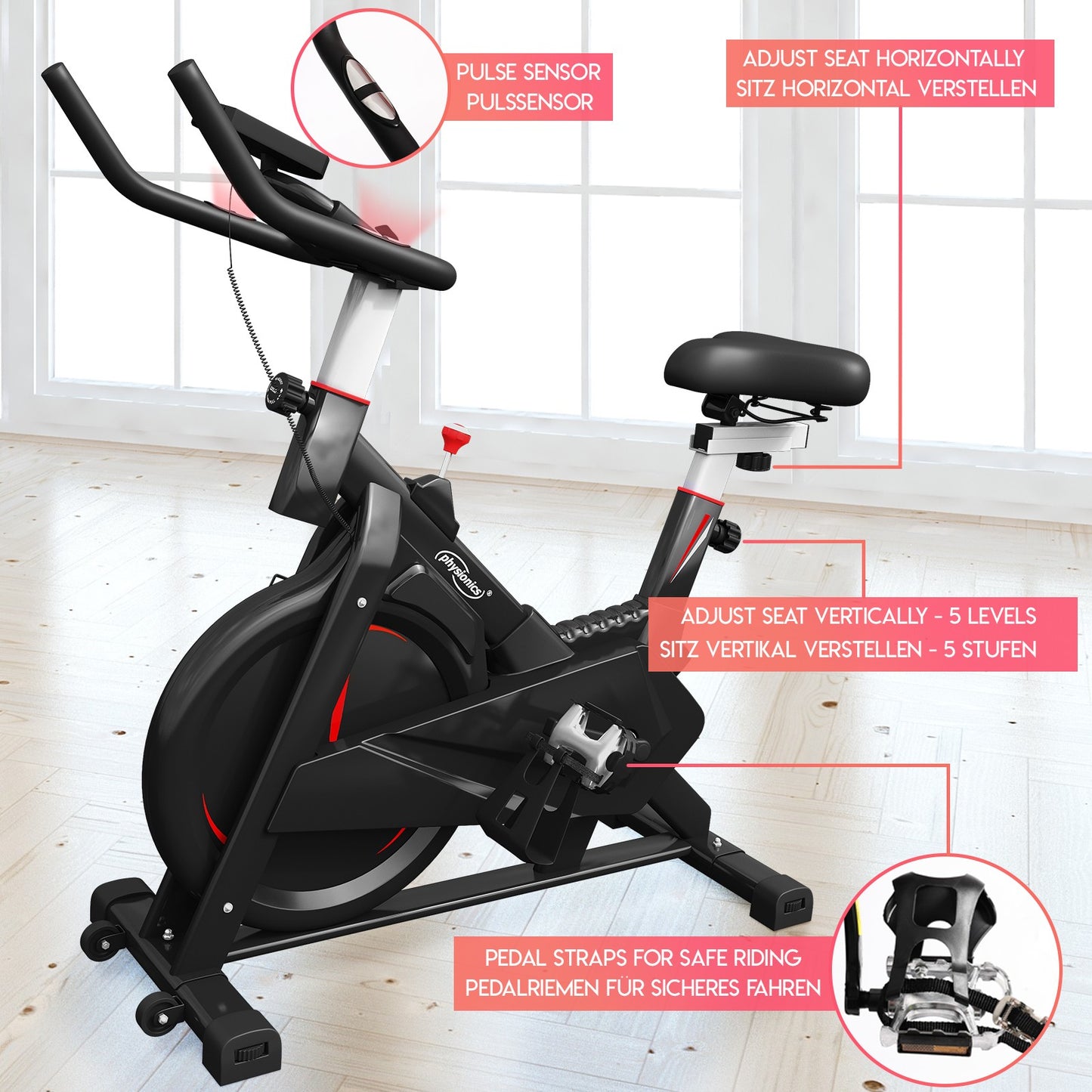 Vélo d'appartement Physionics Vélo de spinning