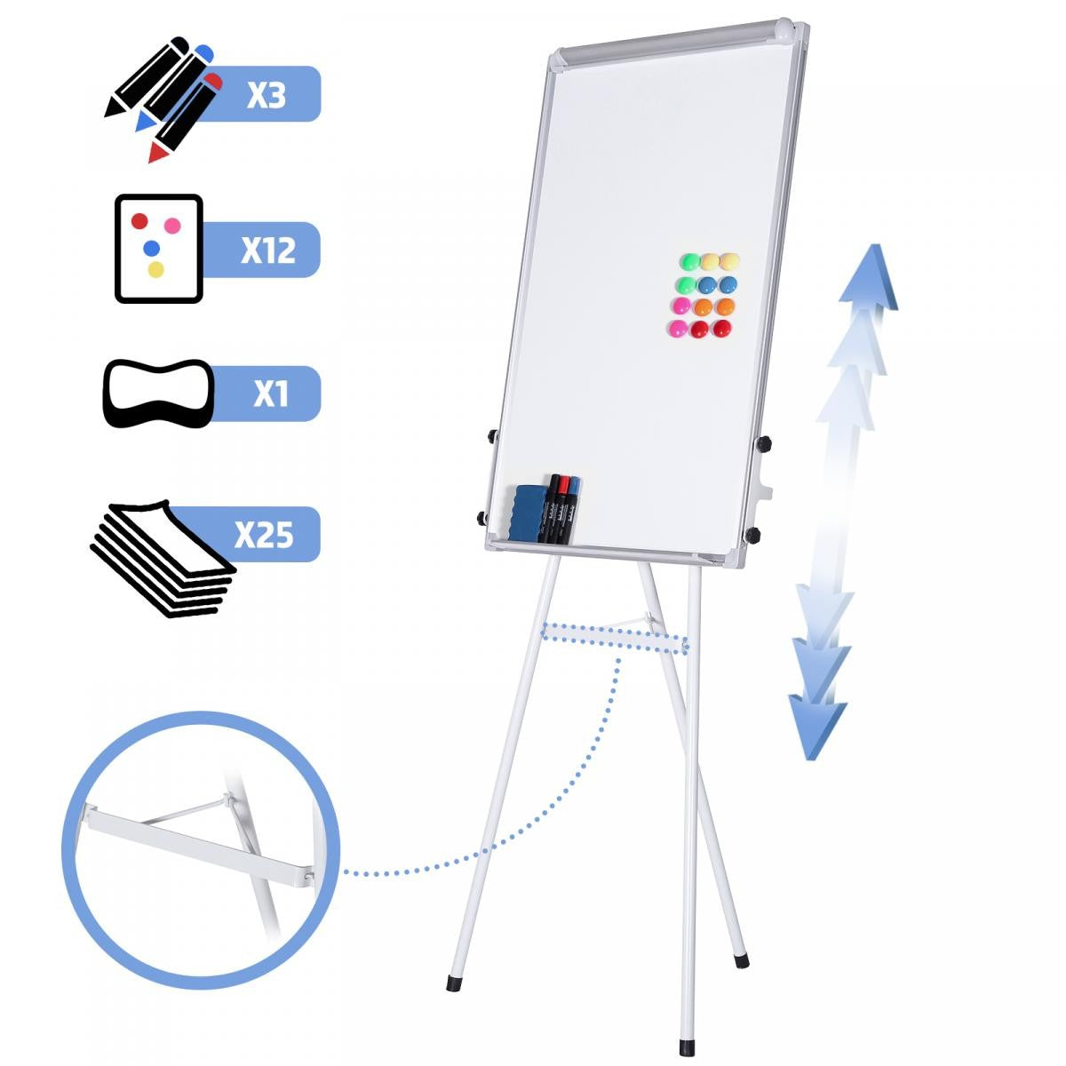 Jago Flipchart whiteboard 60x90cm