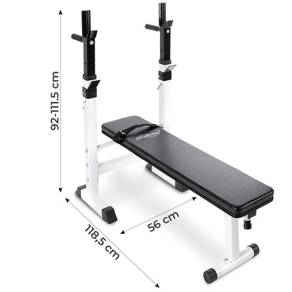 Banc de musculation réglable Physionics avec ensemble d'haltères de 70 kg