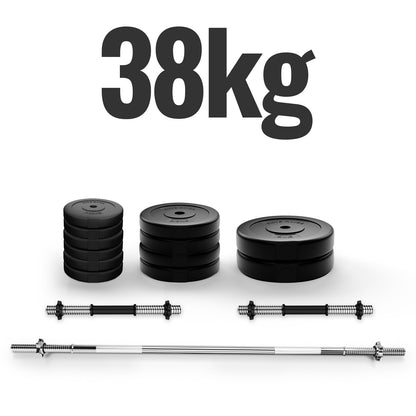 Barres Physionics avec poids 38 kg