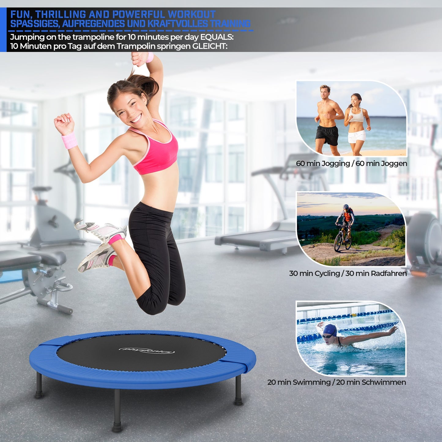 Trampoline de fitness Physionics Diamètre 91 cm