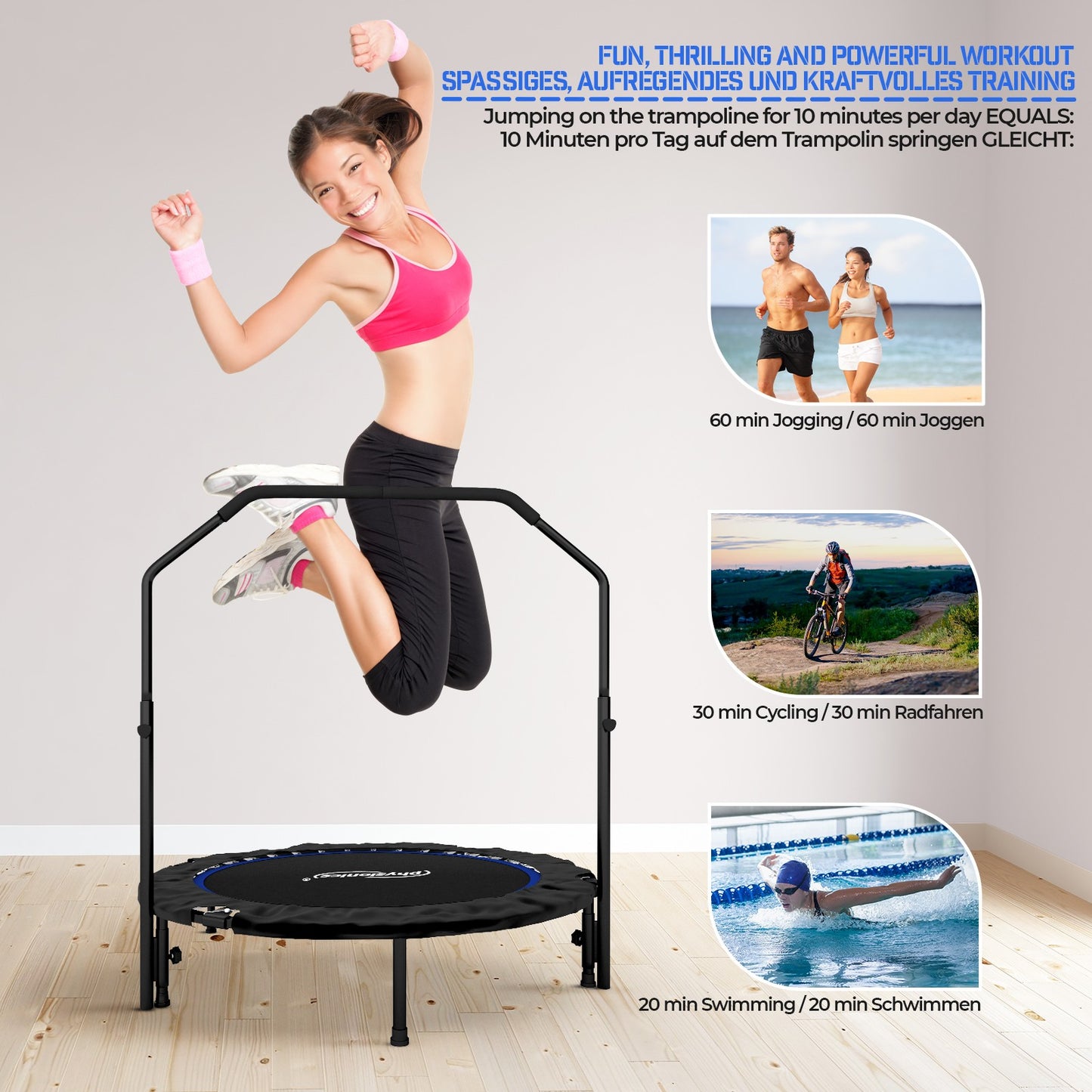 Physionics Fitness Trampoline Handgreep Diameter 101cm