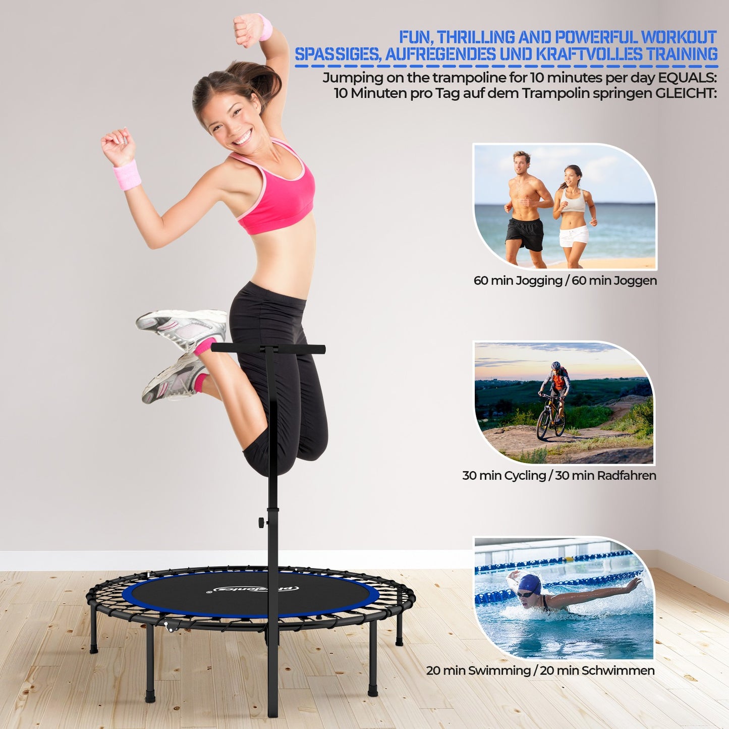 Physionics Fitness Trampoline Handgreep Diameter 101cm