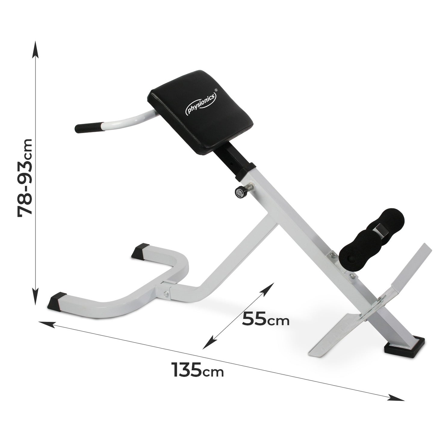 Banc d'hyperextension Physionics pour l'entraînement du dos et des abdominaux