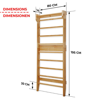 Portique d'escalade d'intérieur en bois Physionics