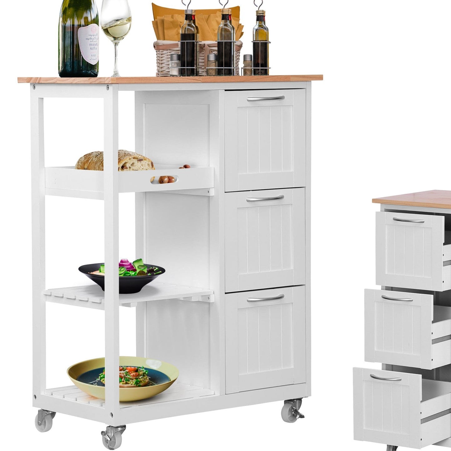 Miadomodo Keukentrolley op wielen