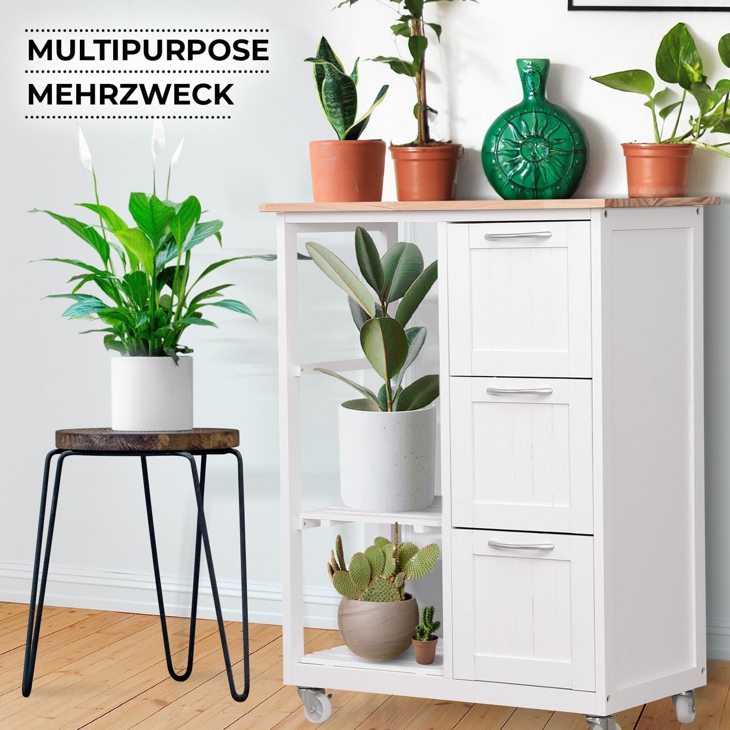 Miadomodo Keukentrolley op wielen