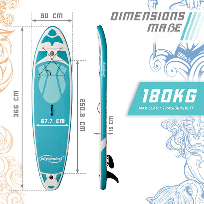 Physionics Sup Board 366cm Complete Set Watersport