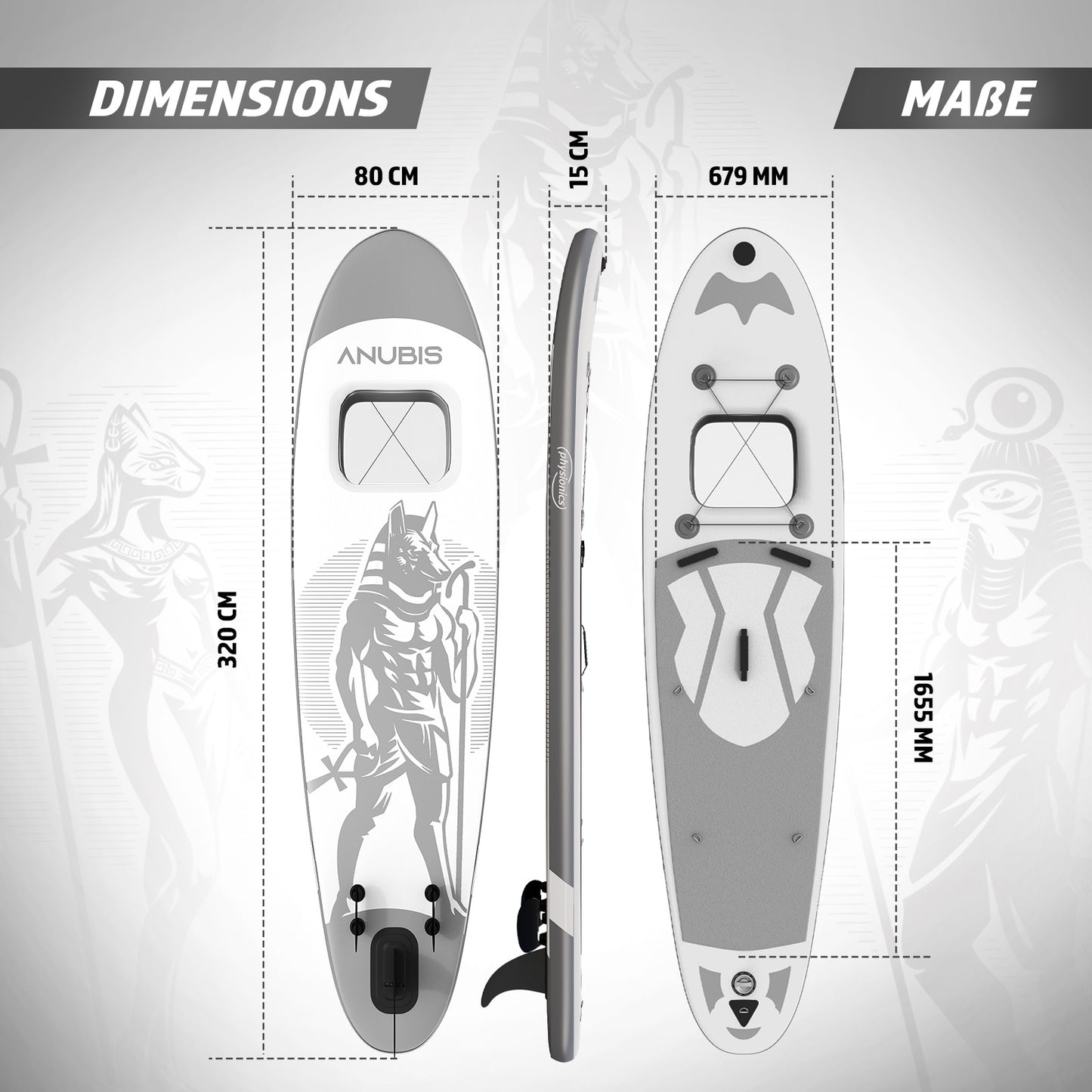 Physionics Sup Board 320cm Complete Set Watersport