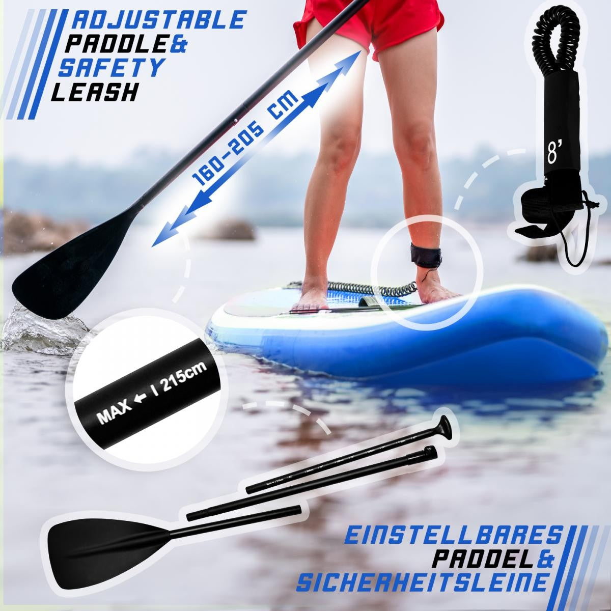 Planche de SUP Physionics 305 cm Ensemble complet Sports nautiques