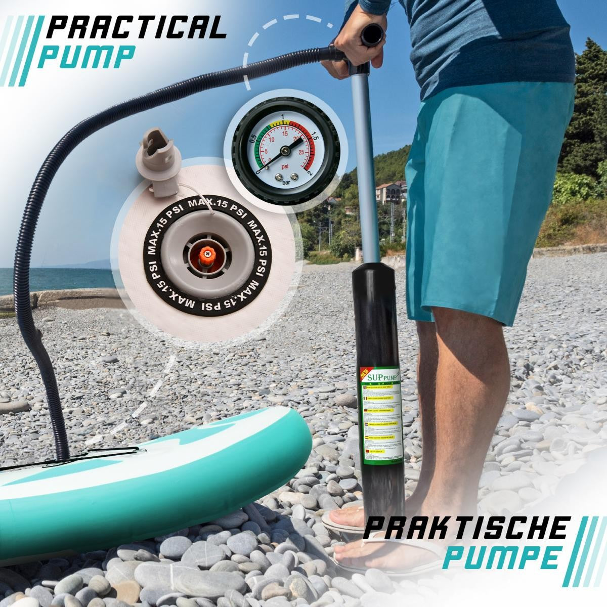 Planche de SUP Physionics 305 cm Ensemble complet Sports nautiques