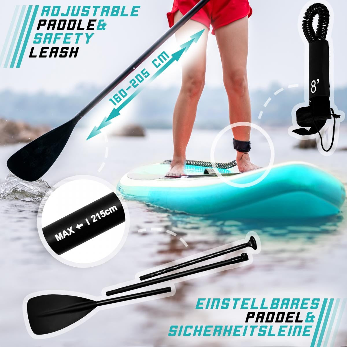 Planche de SUP Physionics 305 cm Ensemble complet Sports nautiques