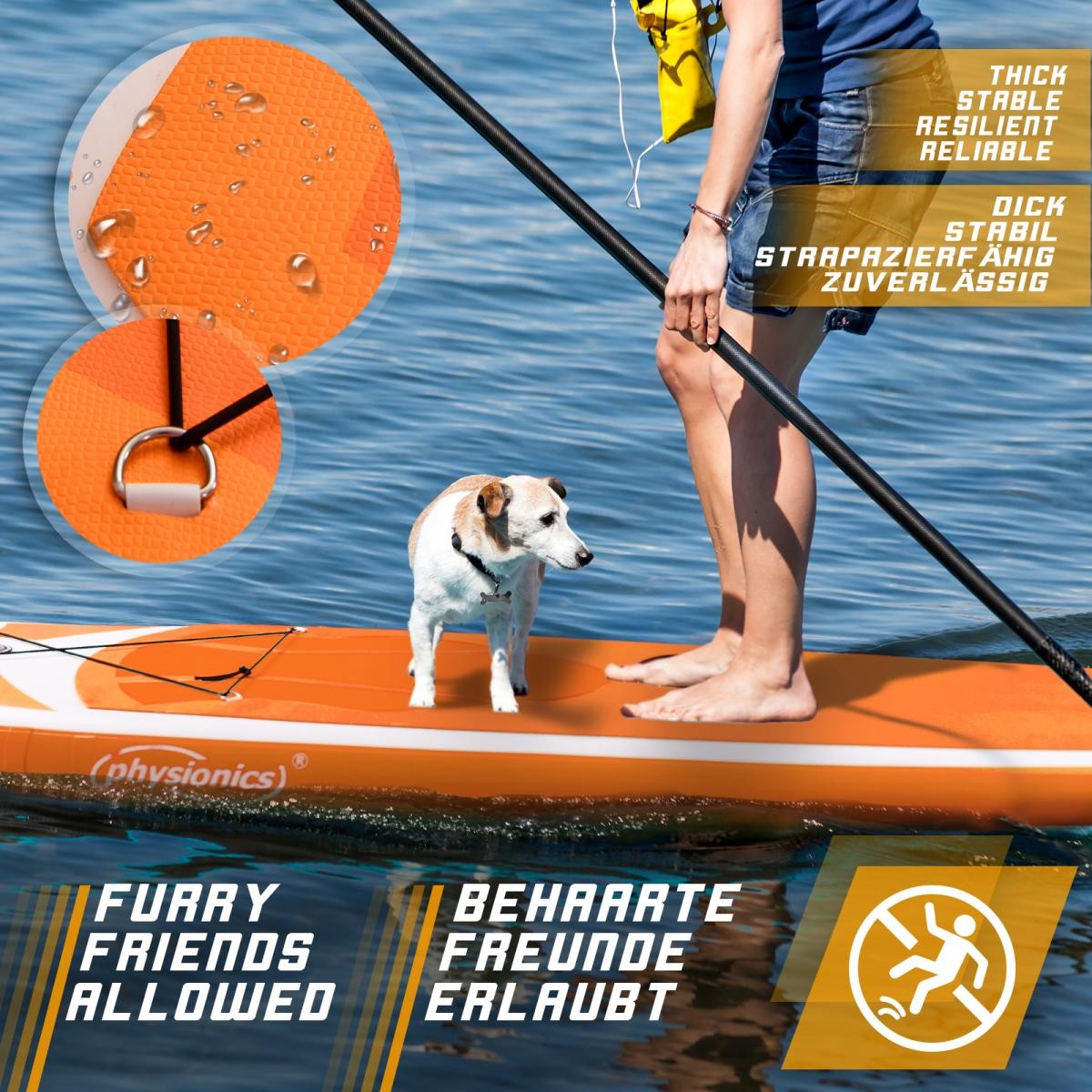 Planche de SUP Physionics 366 cm Ensemble complet Sports nautiques