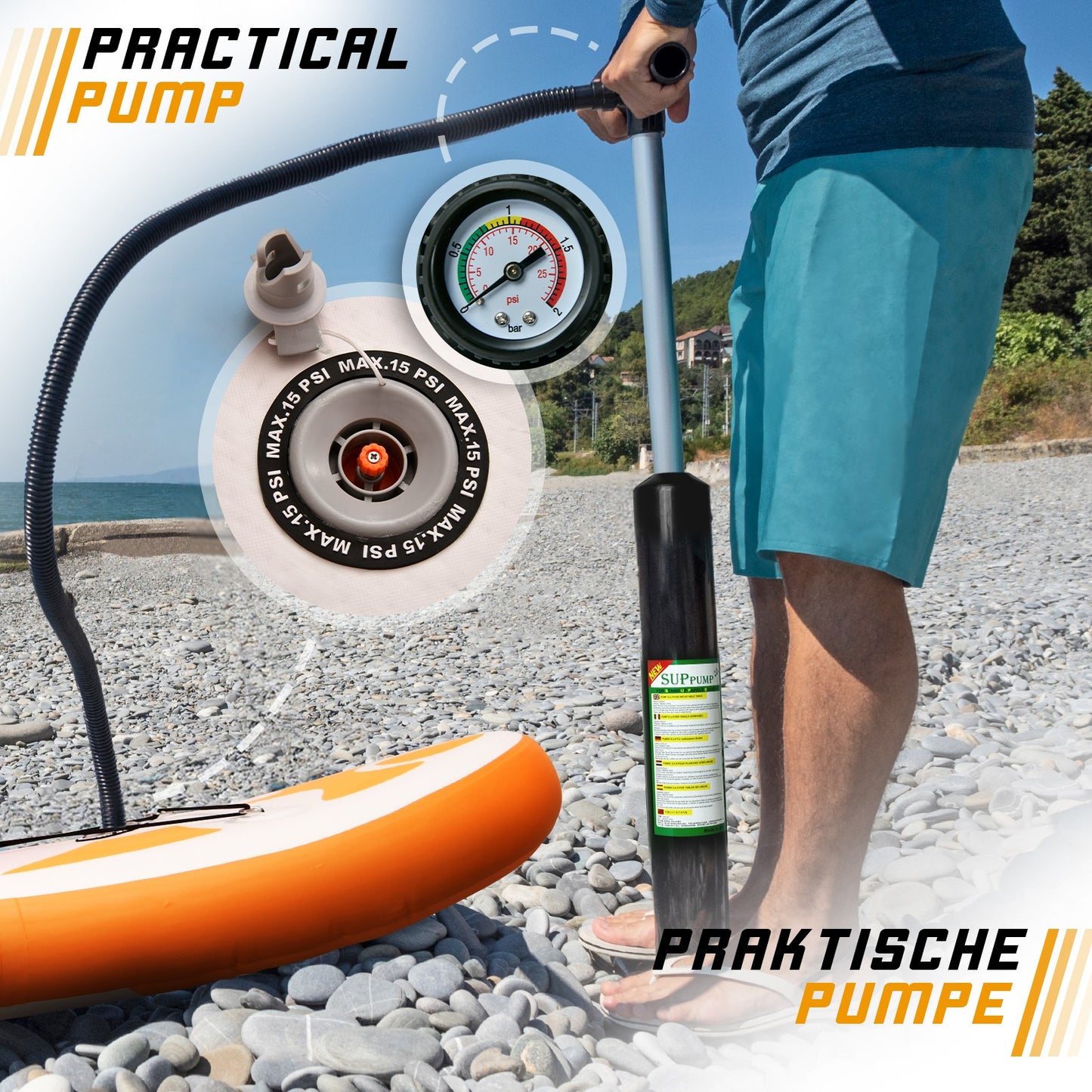 Physionics Sup Board 305cm Complete Set Watersport