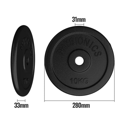 Disques de poids Physionics en fonte 2x10kg