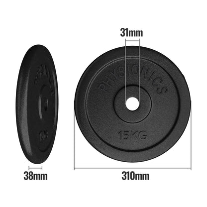 Disques de poids Physionics en fonte 2x15kg