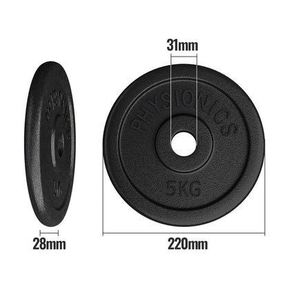 Disques de poids Physionics en fonte 2x5kg