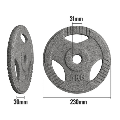 Disques de poids Physionics avec poignée en fonte 4x5kg