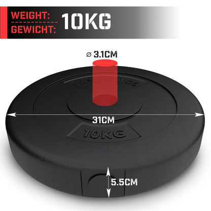 Physionics Halterschijven Kunststof 2x10kg