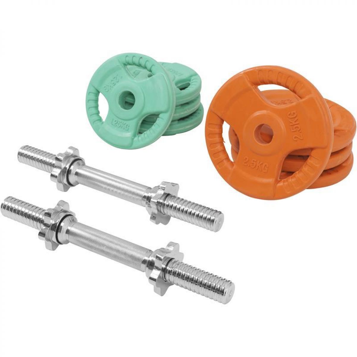 Dumbellset 20 kg Gripper Gietijzer (Rubber Coating) 