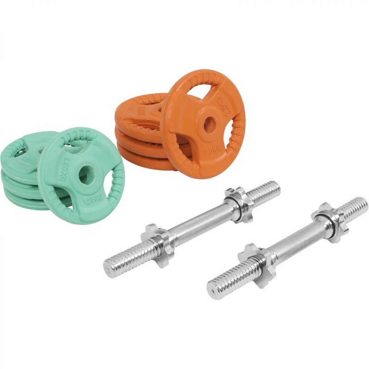 Dumbellset 20 kg Gripper Gietijzer (Rubber Coating) 