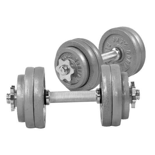 Dumbellset 30 kg Gietijzer (schroefsluiting)