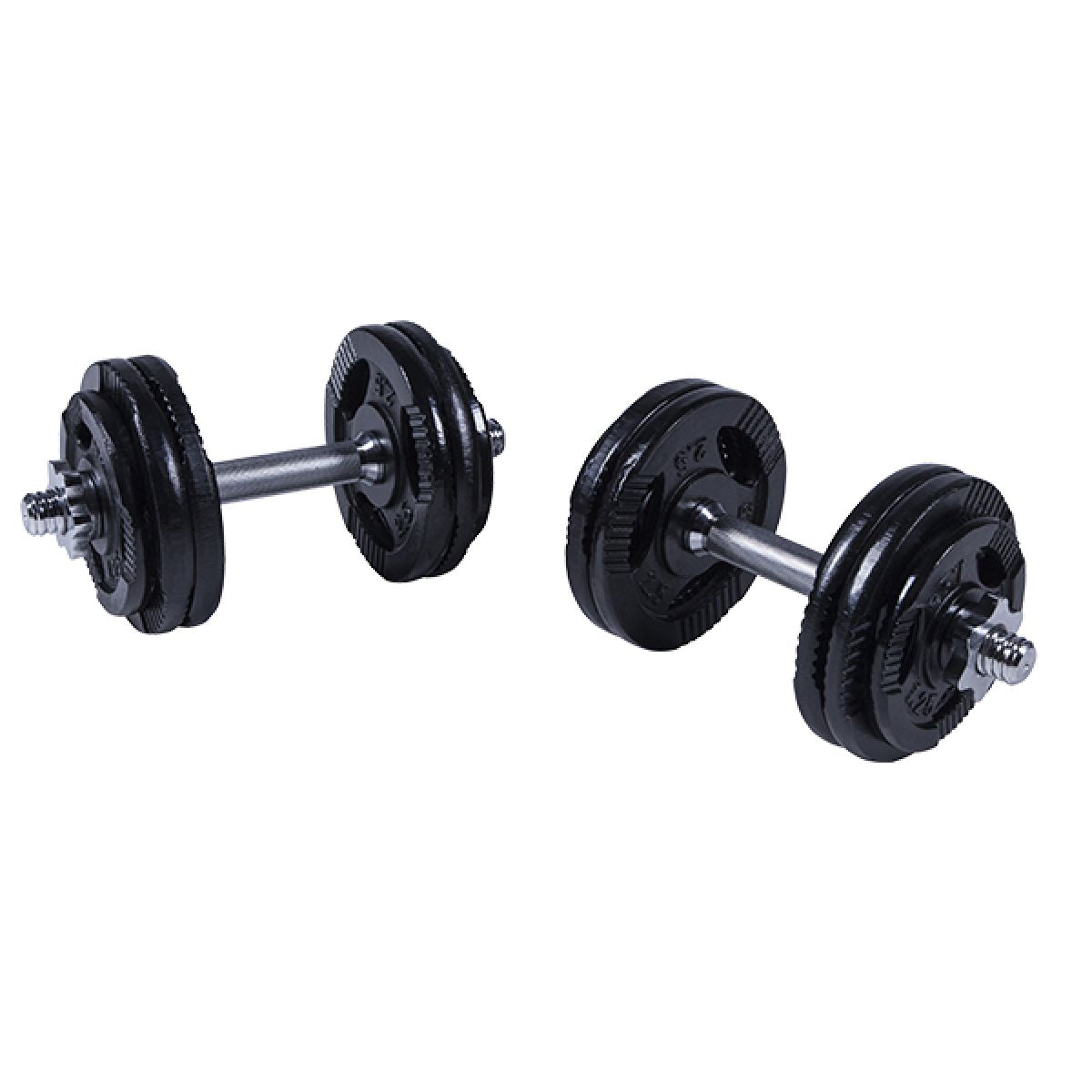 Dumbellset 30 kg Gripper Gietijzer Zwart