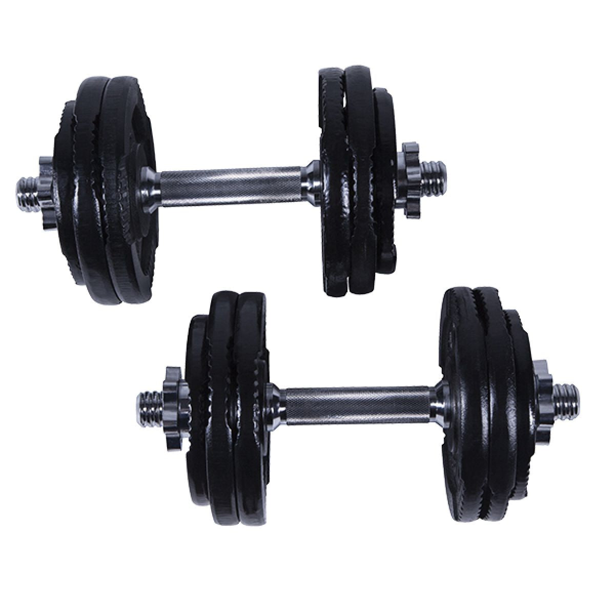 Dumbellset 30 kg Gripper Gietijzer Zwart