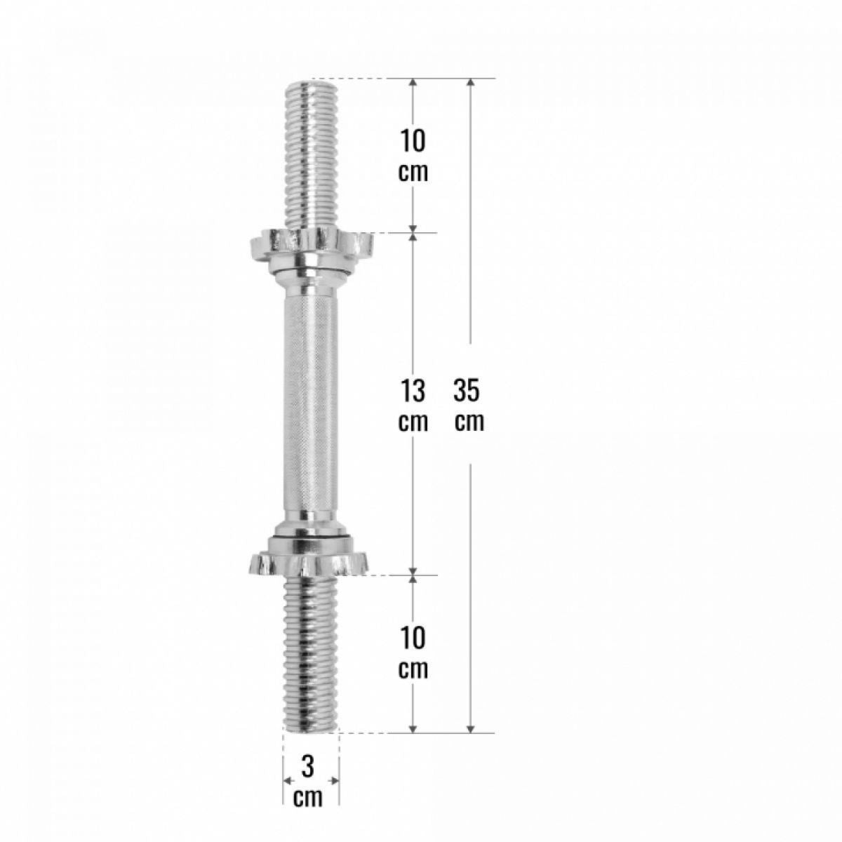 Dumbellstang 35 cm (schroefsluiting)