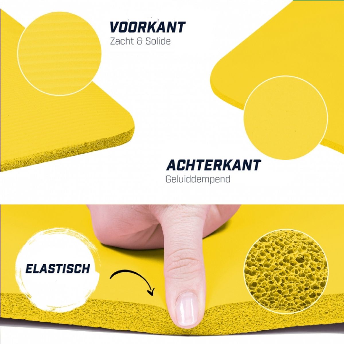 Geel -  Yogamat Deluxe 190 x 60 x 1,5 cm