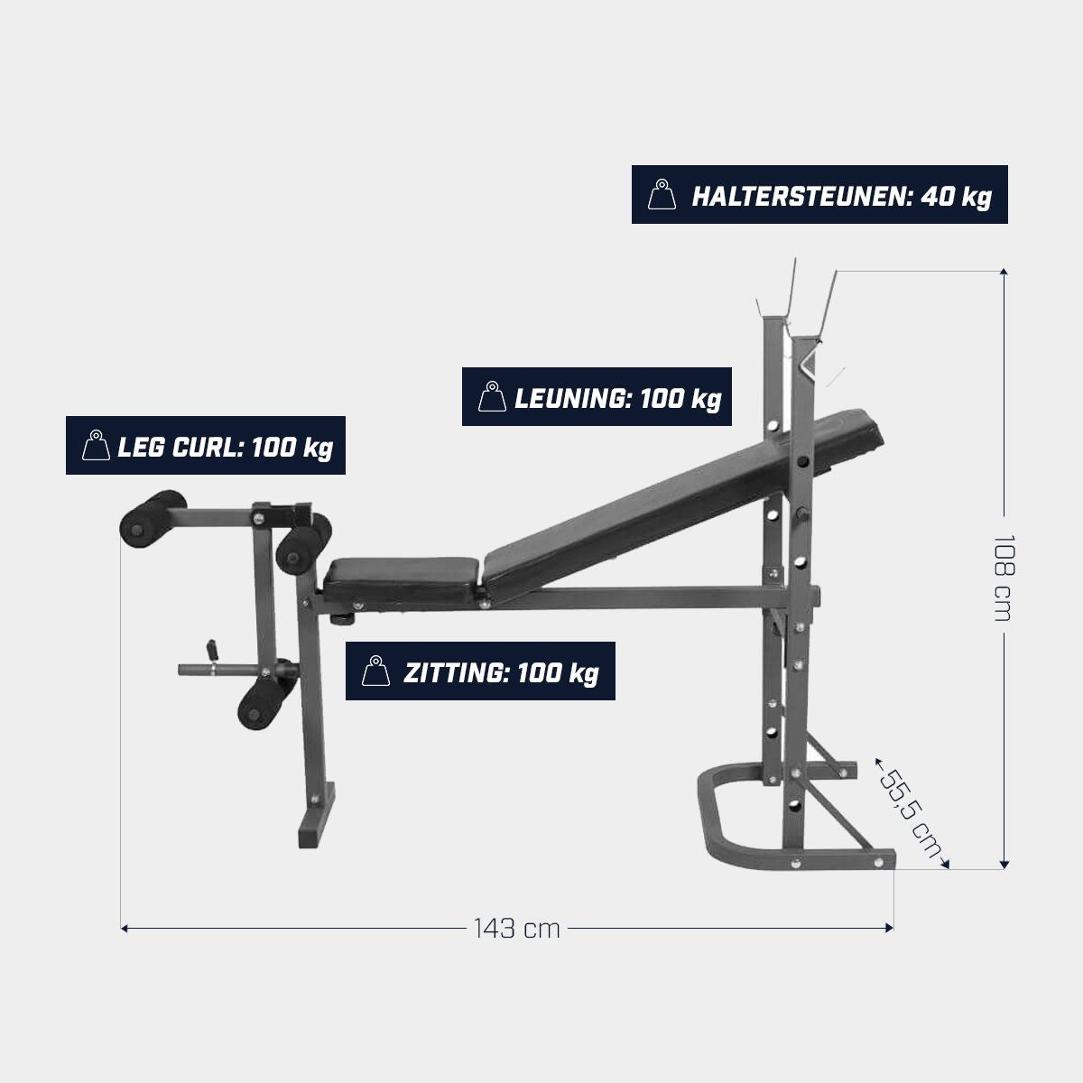 Halterbank Met Leg Curl