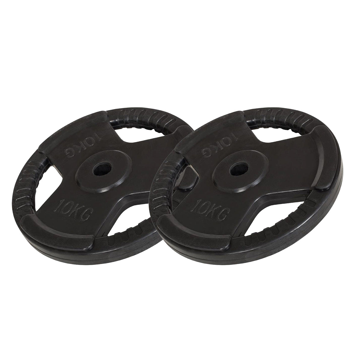 Halterschijven 2 x 10 kg Gripper Gietijzer Rubber Coating - 30/31 mm