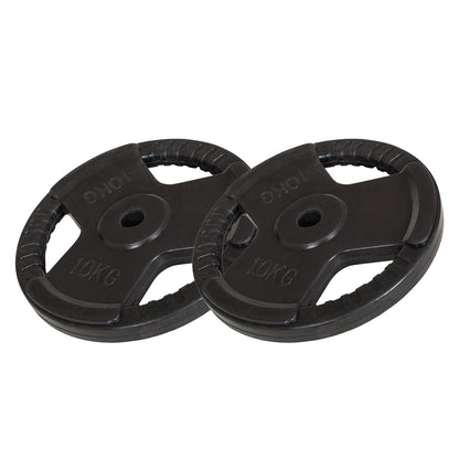 Disques de poids 2 x 10 kg Gripper Fonte Revêtement caoutchouc - 30/31 mm