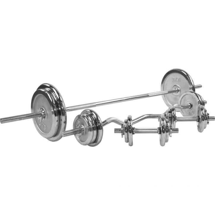 Ensemble d'haltères 108 kg Chrome