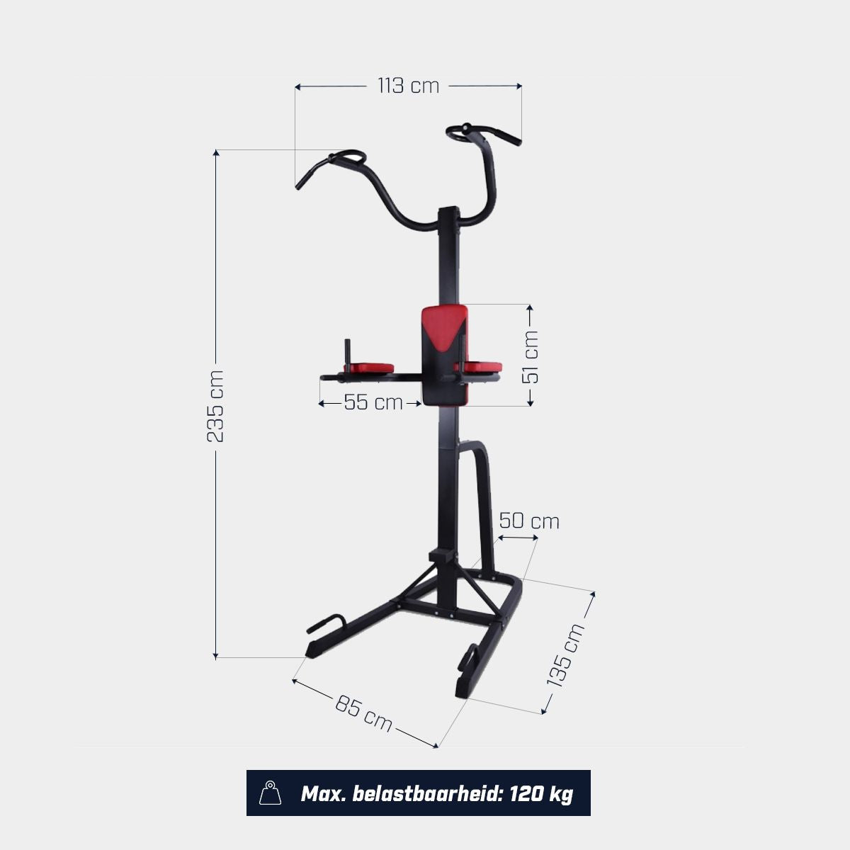 Hoge Power Tower Red (hoogte 235 cm)