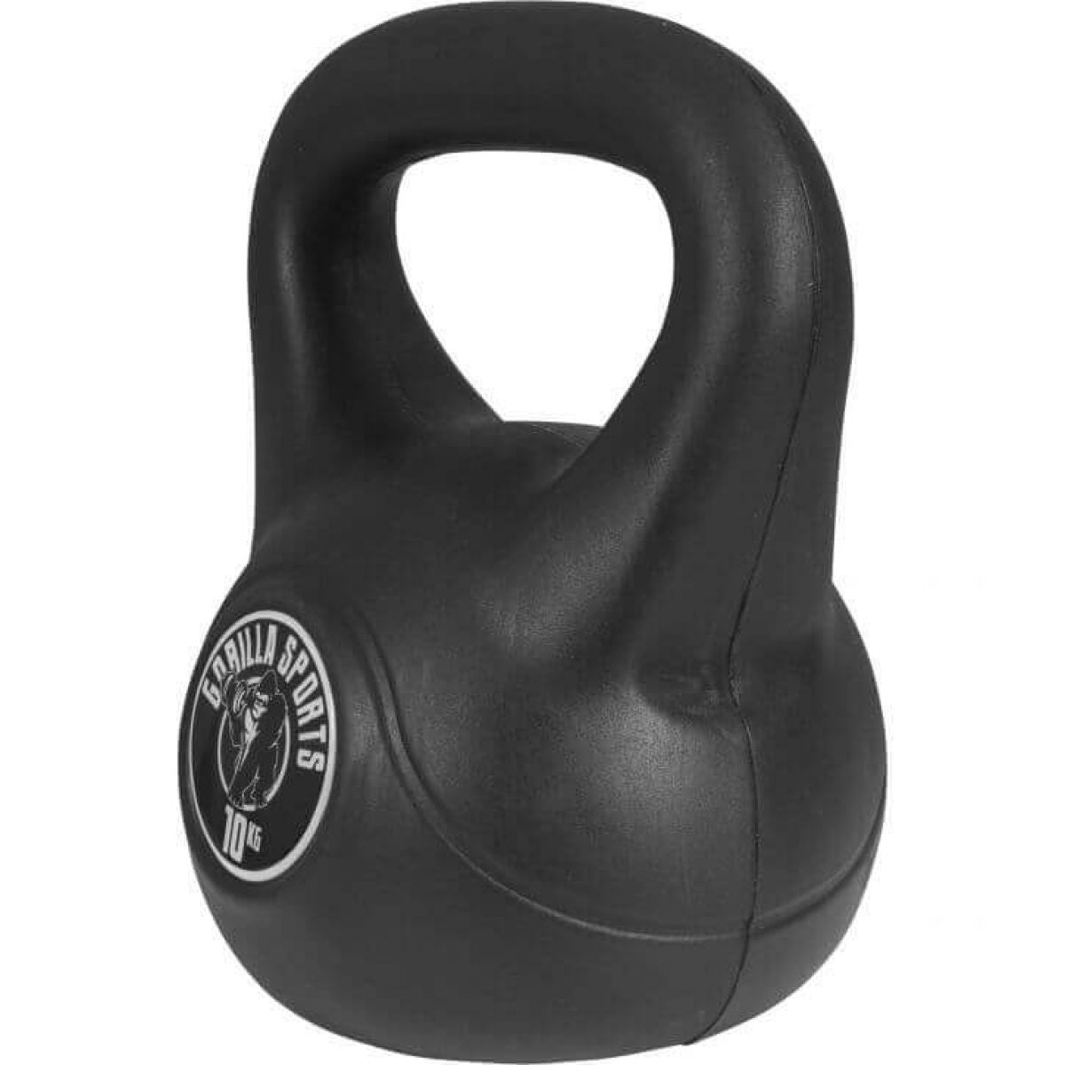 Kettlebell 10 kg zwart kunststof