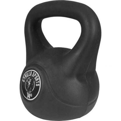 Kettlebell 14 kg zwart kunststof 